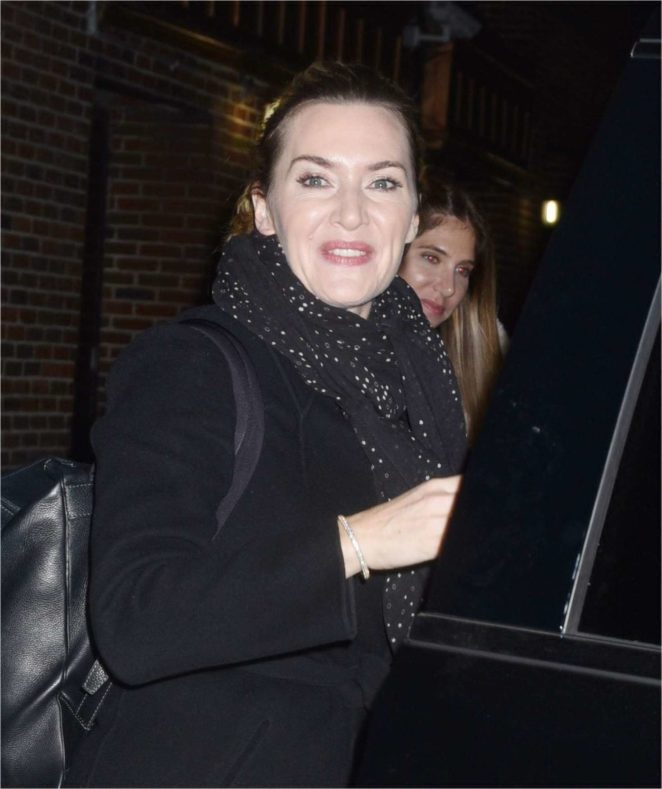 Kate Winslet - Leaves 'The Late Show with Stephen Colbert' in NY